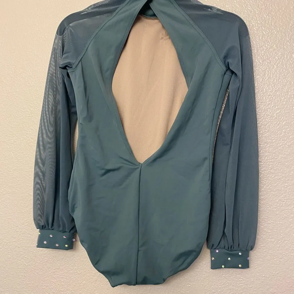 Weissman Balera solo Dance costume juniper Long custom Leotard MT11449 MC